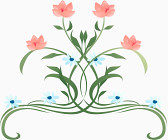 底纹角花花框素材