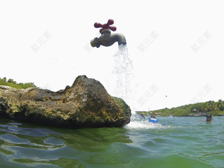 水龙头水流成海