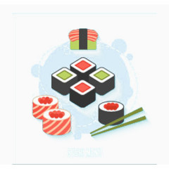 日本料理手绘寿司