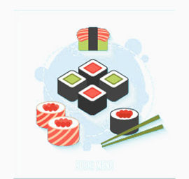 日本料理手绘寿司