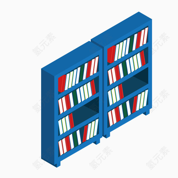 蓝色书架