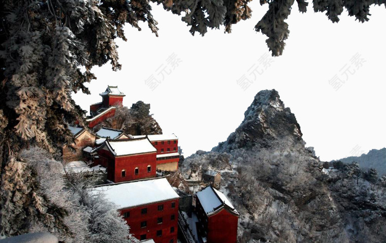 武当山金顶太和宫雪景