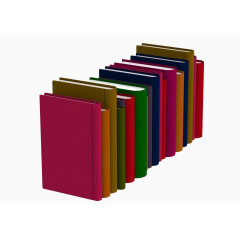 矢量彩色手绘书籍