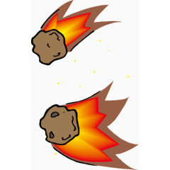 矢量创意设计太空陨石坠落图标