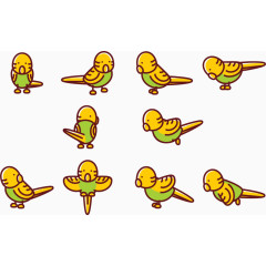 矢量图几只小鸟