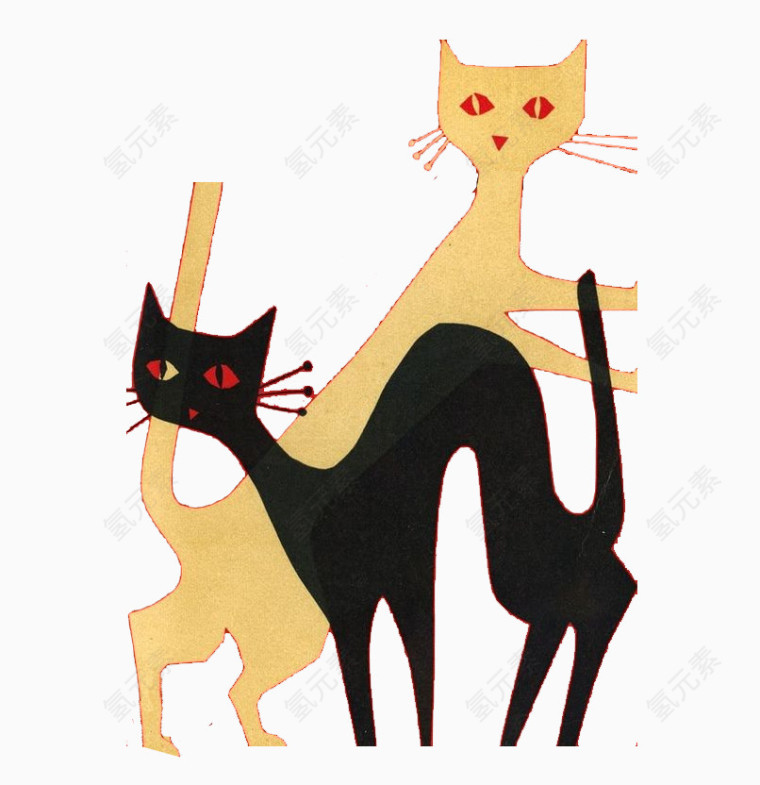 猫的元素装饰