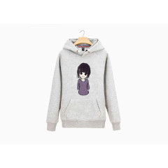 加绒加厚带帽套头卫衣