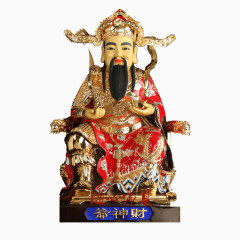 金漆财神像财神爷摆件素材元素