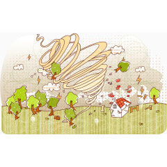 2017天气类台风元素矢量素材