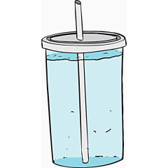 手绘白开水