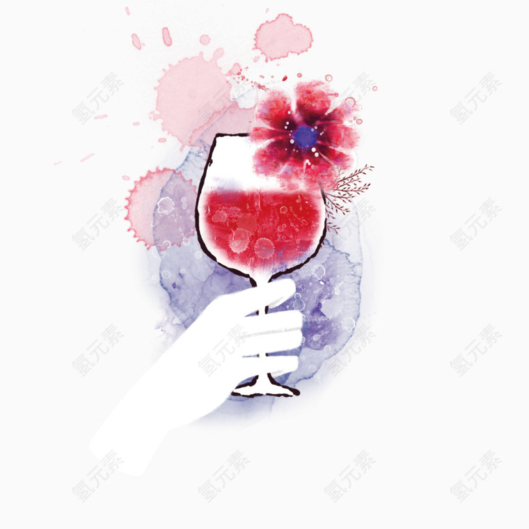 举起红酒杯