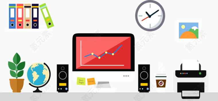 简约办公桌装饰