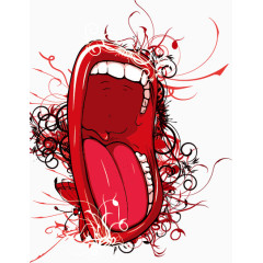 矢量嘴巴装饰图案免扣素材