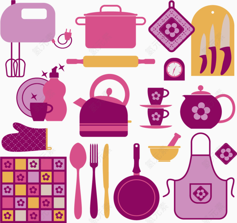 玫瑰红厨具用品