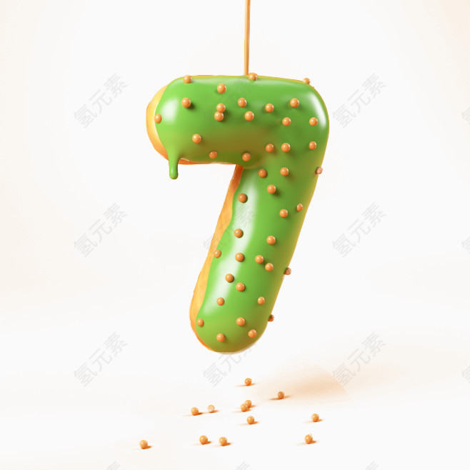 立体数字7