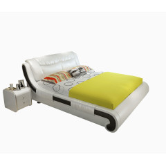 皮床双人床真皮床