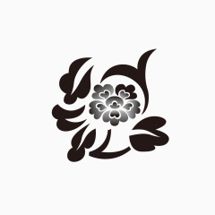 中国民族特色黑色的剪纸