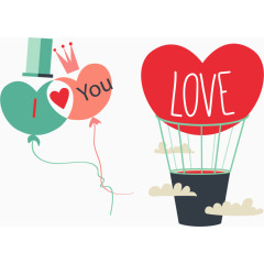 扁平情人节海报封面