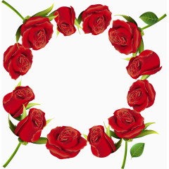 矢量手绘玫瑰花边框