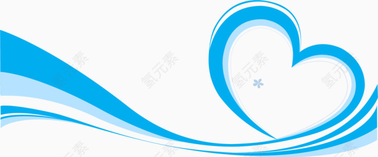 蓝色彩带背景PNG矢量元素