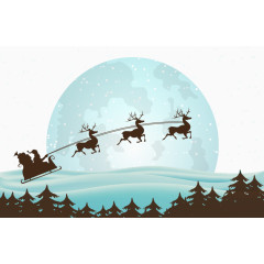 圣诞老人和麋鹿