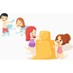 矢量图开心的玩