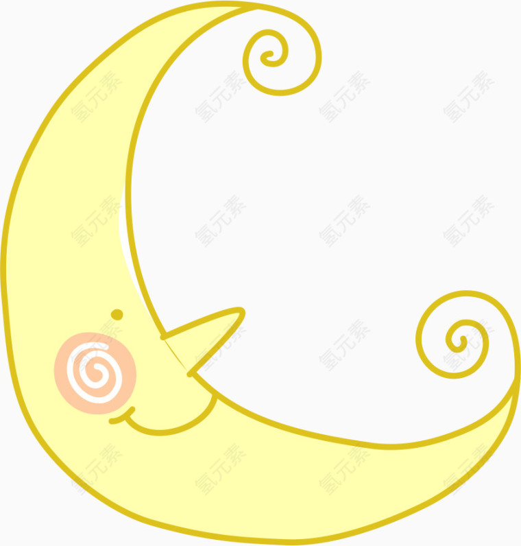 卡通月亮
