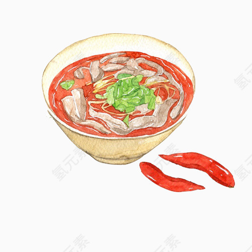 麻辣烫手绘画素材图片