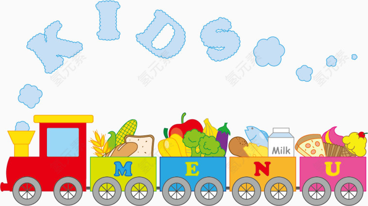 卡通厨师儿童矢量素材