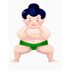 双手抱胸的相扑选手