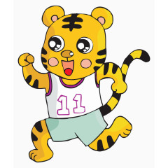 运动的老虎