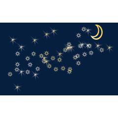 月亮星星亮晶晶素材免抠