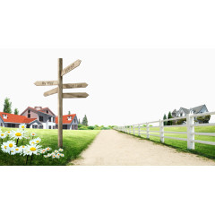 别墅草地背景素材