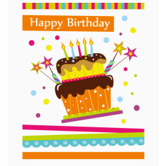 矢量生日贺卡元素