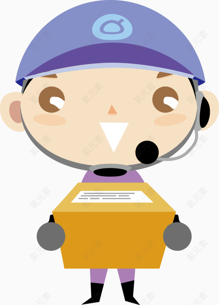 可爱播音员矢量图
