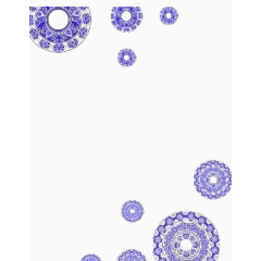 青花瓷对角花图案