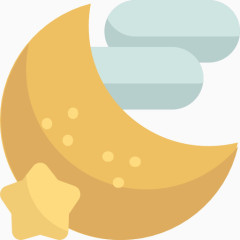 月亮星星和乌云