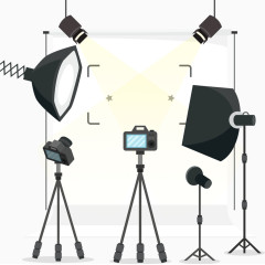 现代简约矢量摄影器材