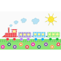 火车在草地上行驶