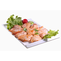 一盘腌制好的翅中