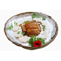 荷叶饼夹粉蒸肉