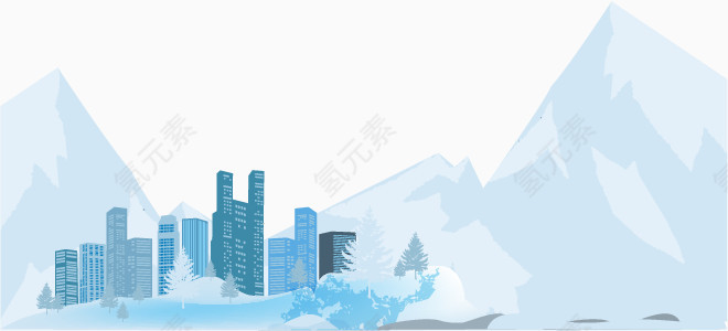 矢量图冰雪世界