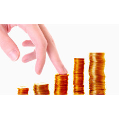 创意PPT金币柱状