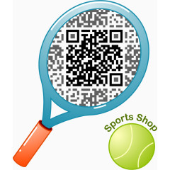 网球拍个性二维码
