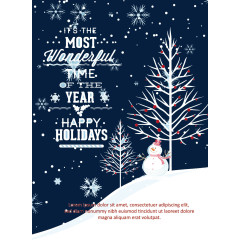 圣诞节美丽的雪景