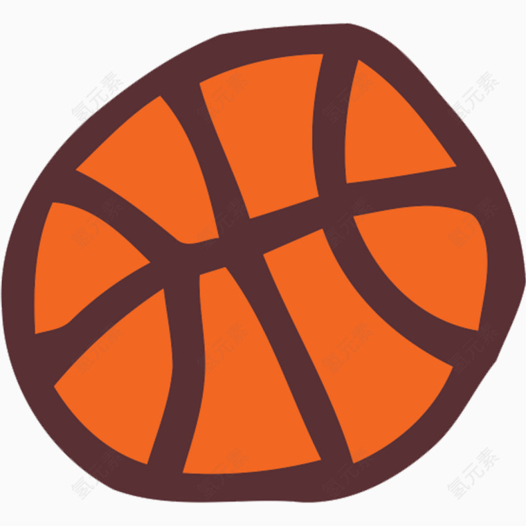 矢量手绘篮球素材