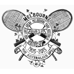 手绘黑白网球拍