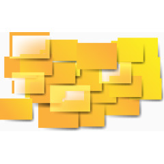 黄色贴纸便签装饰背景矢量素材