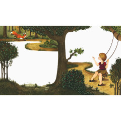 手绘精美森林小孩