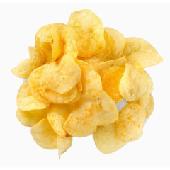 一堆油炸土豆片